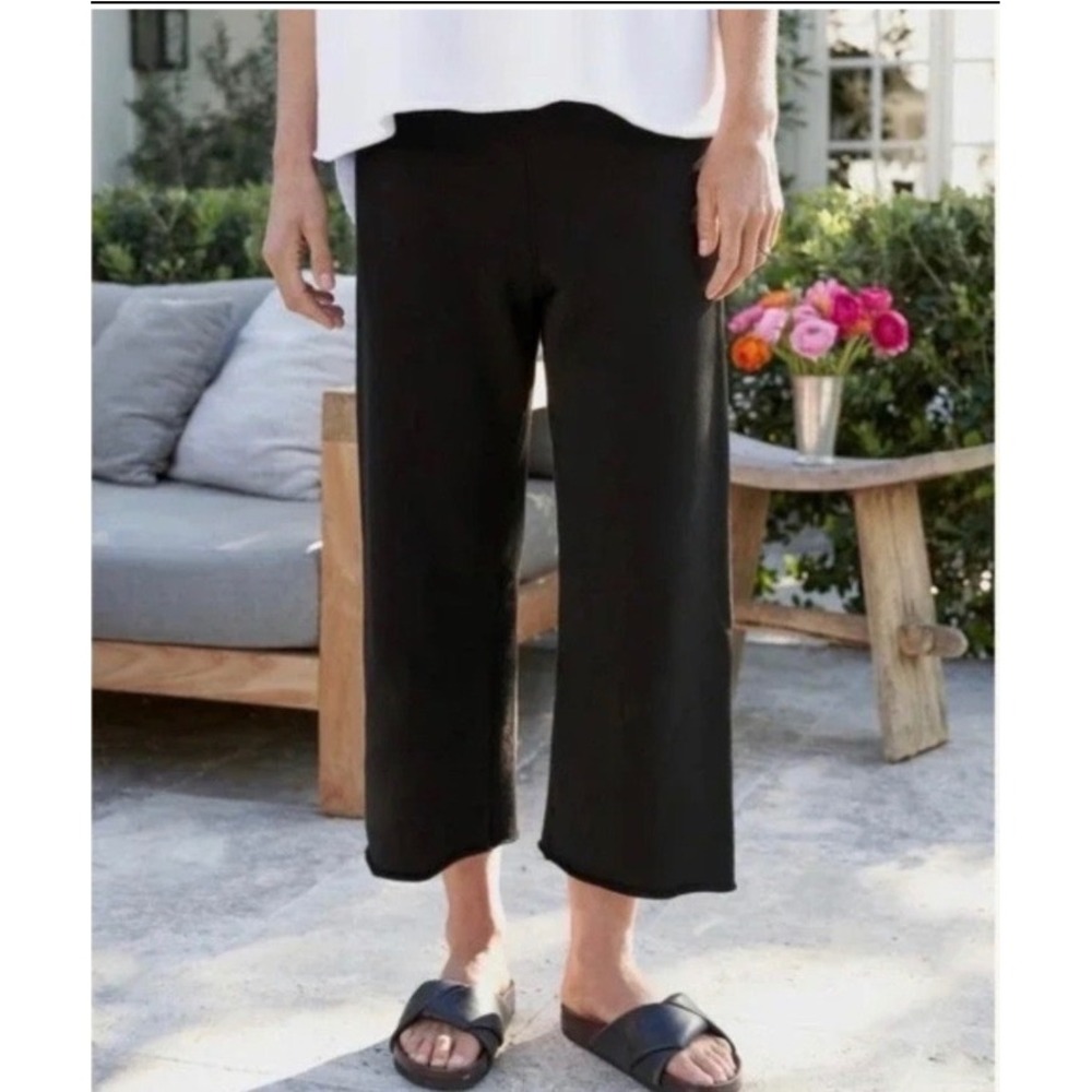 Frank & Eileen Catherine Favorite Sweatpant Women M Royal Navy Cropped Old Money